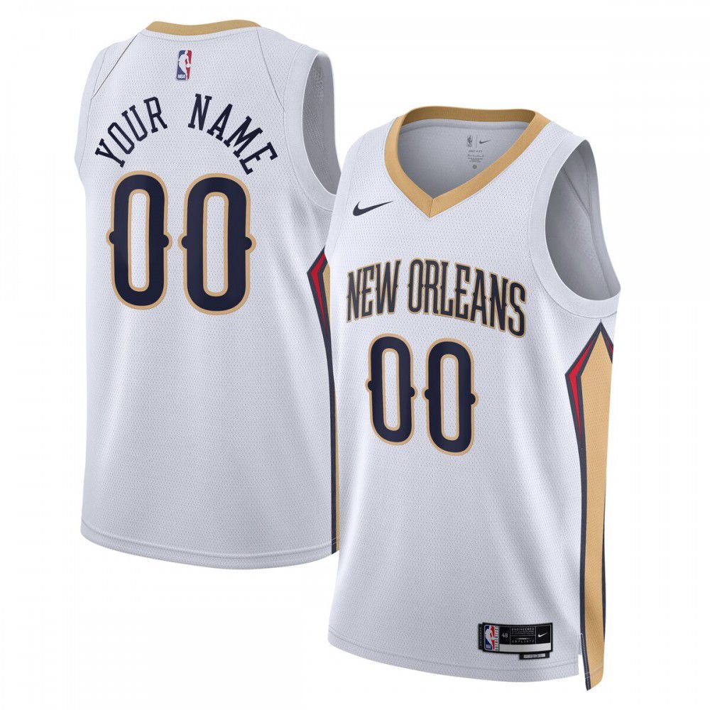 New Orleans Pelicans Unisex 2022/23 Swingman Custom Jersey White - Association Edition-Pro Kit Vault | Brand New 26/27 Sports Jerseys
